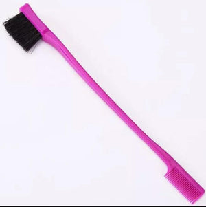 Pente Com Escova Para Penteado Baby Hair 2 em 1