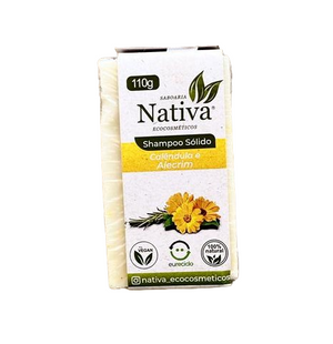 Shampoo Sólido 110g - Calêndula e Alecrim Rosmarinus