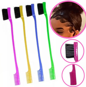 Pente Com Escova Para Penteado Baby Hair 2 em 1